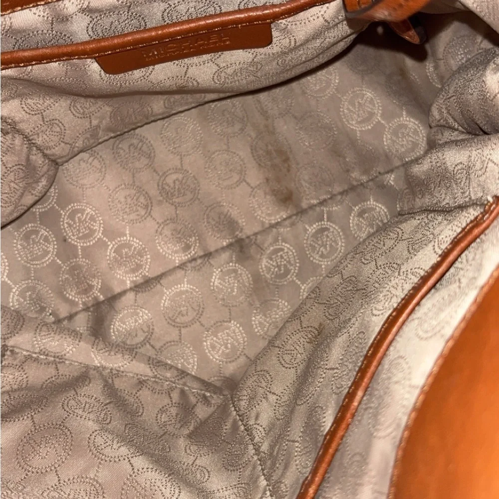 Michael Kors Hamilton Crossbody Tote Brown Purse Bag